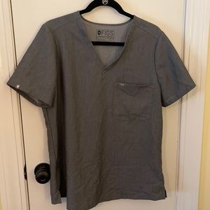 Figs Catarina scrub top size L graphite